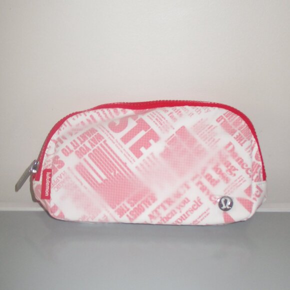 LULULEMON  Everywhere Belt Bag *Manifesto Print - Color: White/Lulu Red - NWT - Picture 1 of 7